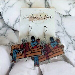 BEETLEJUICE Waiting Room Large Drop Earrings NEW NWOT